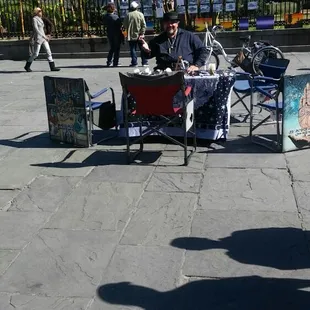 Me set up on the square