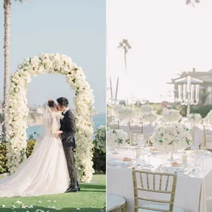 A memorable moment and beautiful wedding details on the wedding day