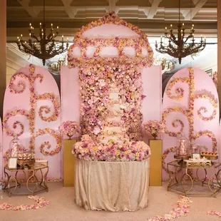 Custom Wedding Dessert Display Design at Pelican Hill