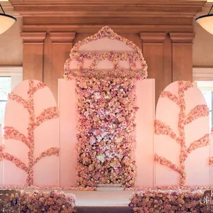 Custom Designed Backdrop for Wedding at Pelican Hill