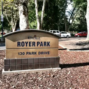 Royer Park Sign