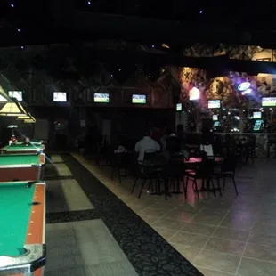 a pool table and billiards