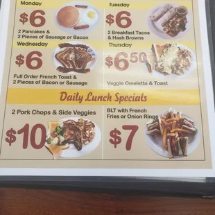 Lunch specials