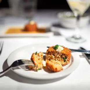 HK Crab Cakes $23 sliced