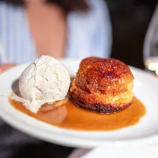 Roy's Pineapple Upside Down Cake $14 "foster sauce"