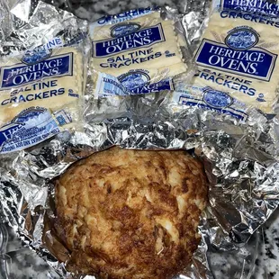 Their signature Baseball Crab Cake