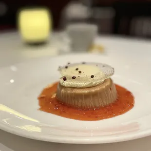 a dessert on a white plate