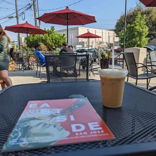 Roys 16oz iced latte w/ oat milk! :&amp;)