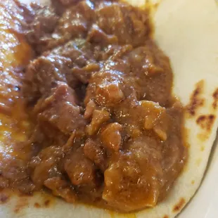 Carne guisada is good today, lately its been a hit &amp; miss.