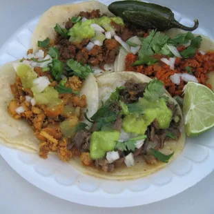 Asada, Chicken, Al Pastor, Chorizo