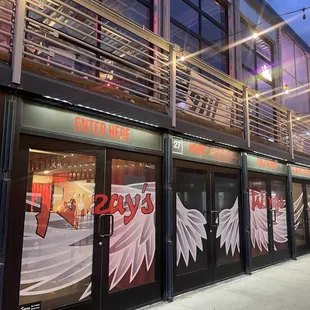 the outside of the building