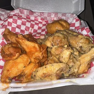 16 piece Chicken Cut traditional Hot &amp; garlic Parmesan