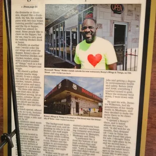a man with a heart