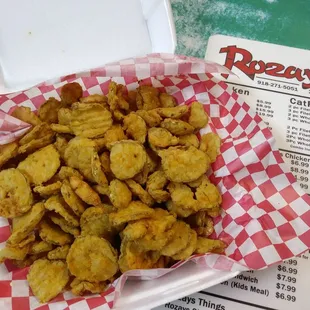 how a full order of fried pickles are supposed to look. ordered last week and they are delicious. Saddened by the amount in my previous pic
