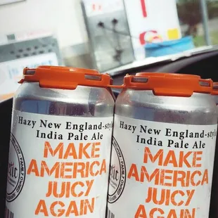 two cans of make america juicy again again