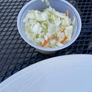 Great coleslaw but it's a little small for the entree portion