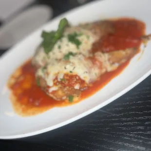 Chicken Parmesan - split plate