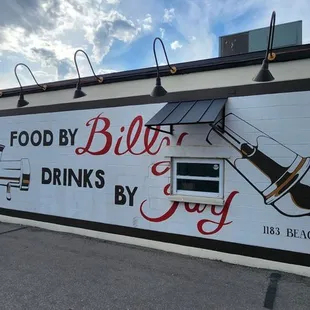 a mural on the side of a building