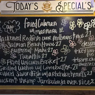 Today&apos;s specials