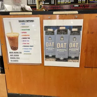 Milk tea and oat milk