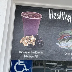 Blueberry and Walnut Smoothie with Almond Milk