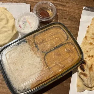 Non Veg Meal(Comes with 2 curries,Rice,Naan,Papad,Desert)