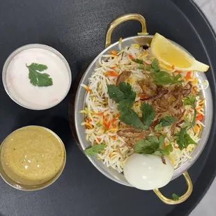 Shrimp biryani