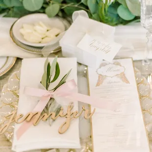 Menus and products by RSVP Please. Event design by Stems at the Palatine.