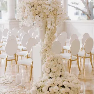 RSVP Party Rentals - White &amp; Gold Bella Chairs