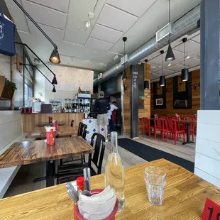 Interior of the restaurant--clean and rustic farmhouse modern
