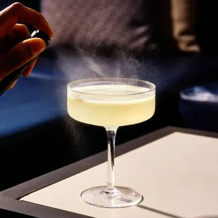 Cocktail with Absinthe Spray