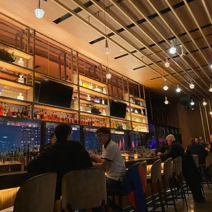 people sitting at a bar