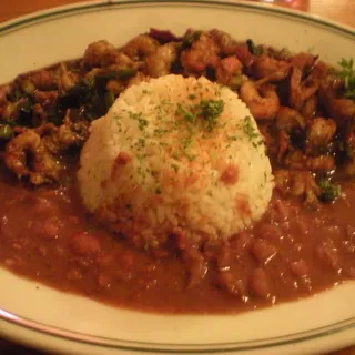 SPICY CRAWFISH RED BEANS/RICE