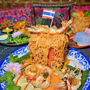 Mama Tom Yum Grilled River Prawns