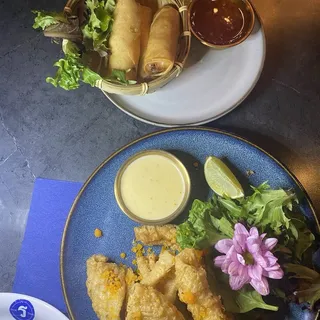 Calamari with salted egg yolk