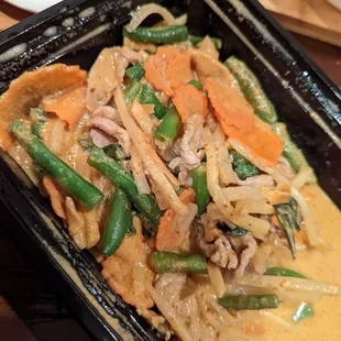 Red curry. Super good.