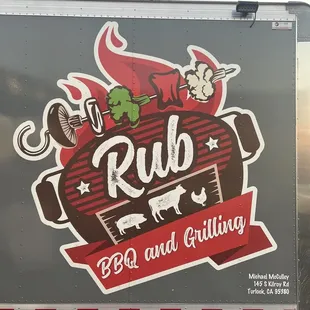 Rub BBQ and Grilling Food Truck Logo