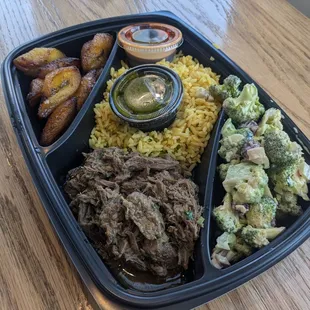 Platter with shredded beef
