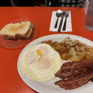 3 Bacon, 3 Eggs and Toast