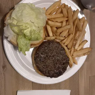 Classic Hamburger and Fries. So good and so fresh