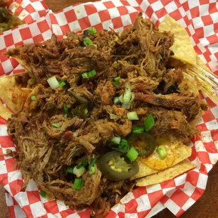 BBQ pulled pork nachos