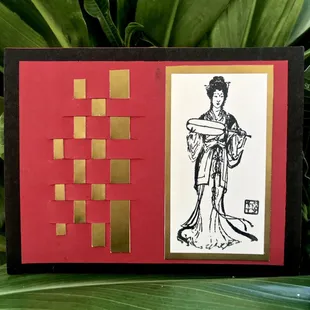 Classic simple handmade card idea.