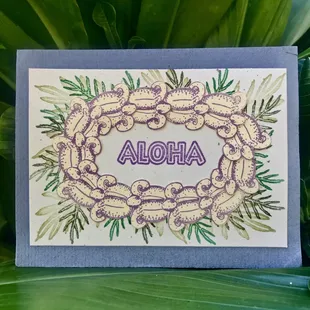 Crown flower rubber stamp.