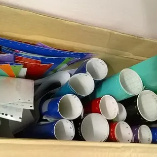 Way cheap vinyl! We have lots of color, especially white! These are too small for our machines, so they&apos;re way below our cost.