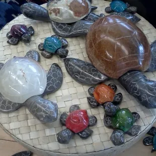 Fair Trade marble and onyx turtles carved in Equador. Ask us about wholesale!