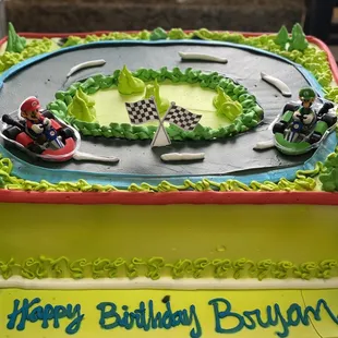 Mario kart theme cake!