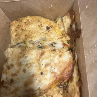 Choose a Quesadilla with chicken and shrimp.
