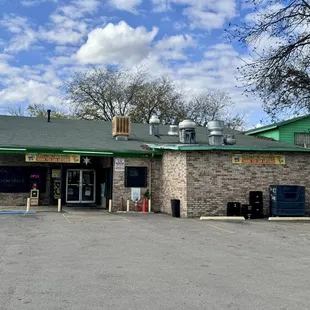 the front of the restaurant