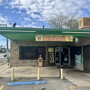 the front of the restaurant