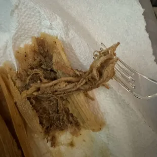Long pieces of dry pork